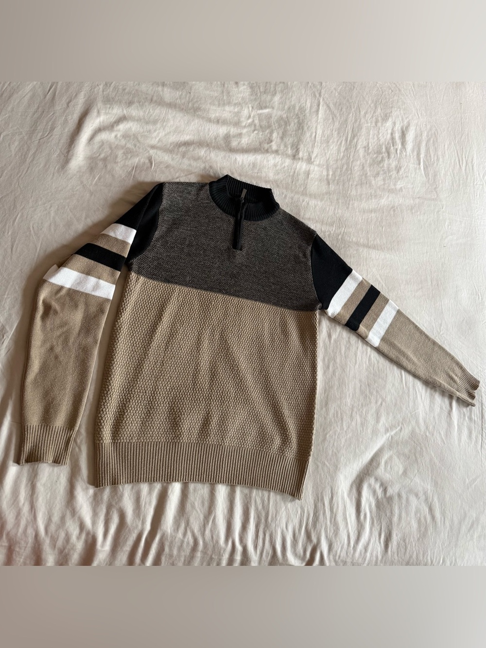 Steve's Jeans Boys Colorblock 1/4 Zip Pullover Knit Sweater Size L 14/16